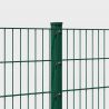 Doppelstabmattenzaun, verzinkt EN 10244-2 + pulverb. RAL 6005 moosgrün, Gr. 2500 x 600 mm, Typ 8/6/8