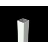 Kunststoff Pfosten, Profil 12 x 12 cm, Länge 2600mm, Ausführung weiß