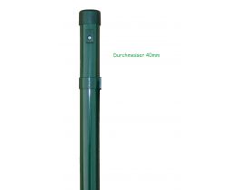 Zaunpfähle für Maschendraht, grün, zum Einbetonieren, Gartenprogramm, Länge 1750mm für Zaunhöhe 1250mm, 40mm
