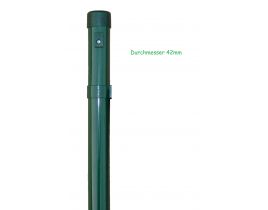 Zaunpfähle für Maschendraht, grün, zum Einbetonieren, Gartenprogramm, Länge 1750mm für Zaunhöhe 1250mm, 42mm