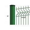 Rechteckrohrpfosten für Einstabmatten mit Hakenschraube, grün, zum Einbetonieren, Länge 1700mm für Zaunhöhe 1230mm